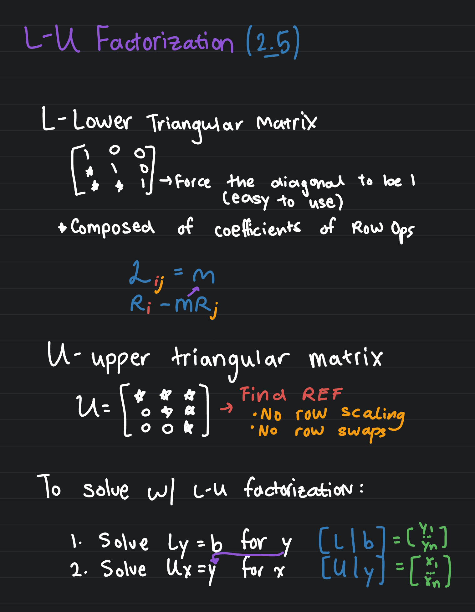 2.5 — LU Factorization